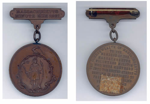 Minute Men of '61 medal,, AML.2008.1.10