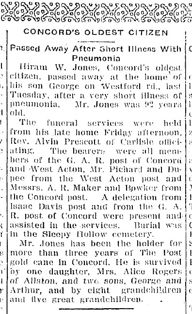 Obituary for Hiram W. Jones