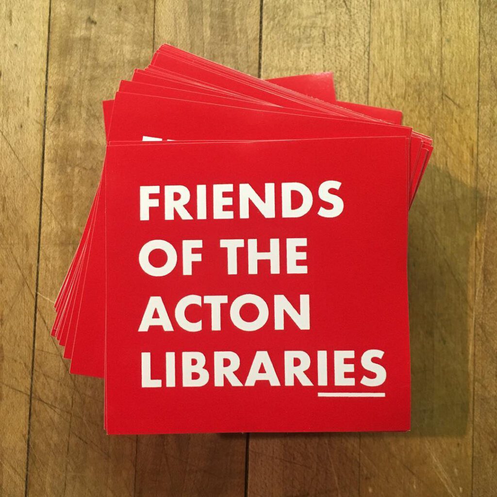Friends of Acton Libraries stickers