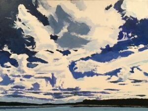 blue sky with white clouds
